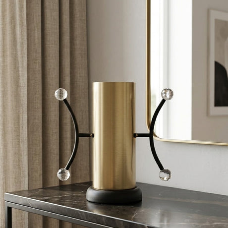 Decorative Cylindrical Metal Vase at Zubaidas Homestore