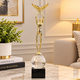 Decorative Female Figure with Bird Sculpture at Zubaidas Homestore