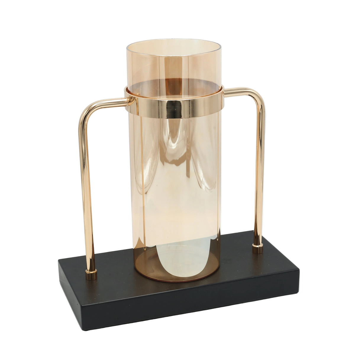 Decorative Glass Flower Vase with Metal Frame at Zubaidas Homestore Pakistan