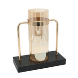 Decorative Glass Flower Vase with Metal Frame at Zubaidas Homestore Pakistan