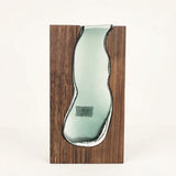Decorative Glass Vase with Wooden Art at Zubaidas Homestore - House of The Biggest Collection of  Decor in Pakistan