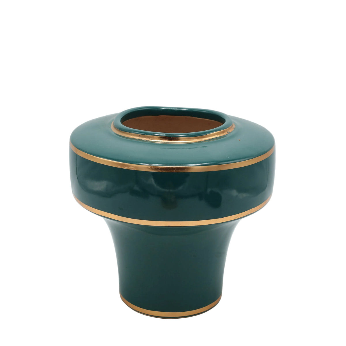 Decorative Jar Green with Golden Lid at Zubaidas Homestore - The Biggest Collection of Decorative Jar in Pakistan