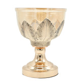 Royal Golden Pedestal Glass Decorative Bowl at Zubaidas Homestore - The Biggest Collection Of Decor in Pakistan