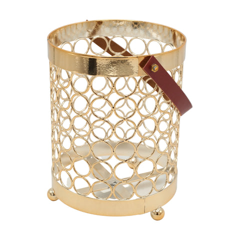 Decorative Mesh Wire Glass Vase with Leather Strap at Zubaidas Homestore - The Biggest Collection of Decor In Pakistan