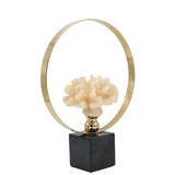 Decorative Ring Sculpture with Faux Coral and Black Base at Zubaidas Homestore Pakistan