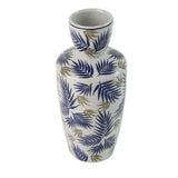 Decorative Vase Blue and Gold Leaf Print Zubaidas Homestore Pakistan