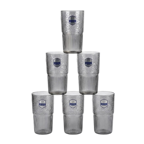 Delisoga Heat-Resistant Grey Tinted Glass Set 6pcs at Zubaidas Homestore