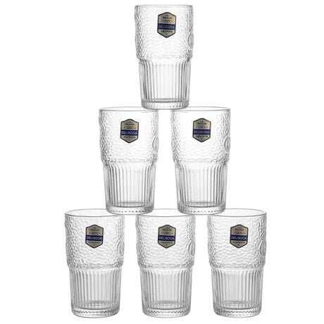 Delisoga Heat Resistant Textured Glass Set 6pcs at Zubaidas Homestore