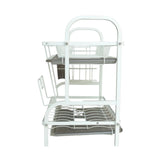 Dish Drying Rack 2 Tier Iron White 42cm at Zubaidas Homestore. The Largest Homeshop in Pakistan