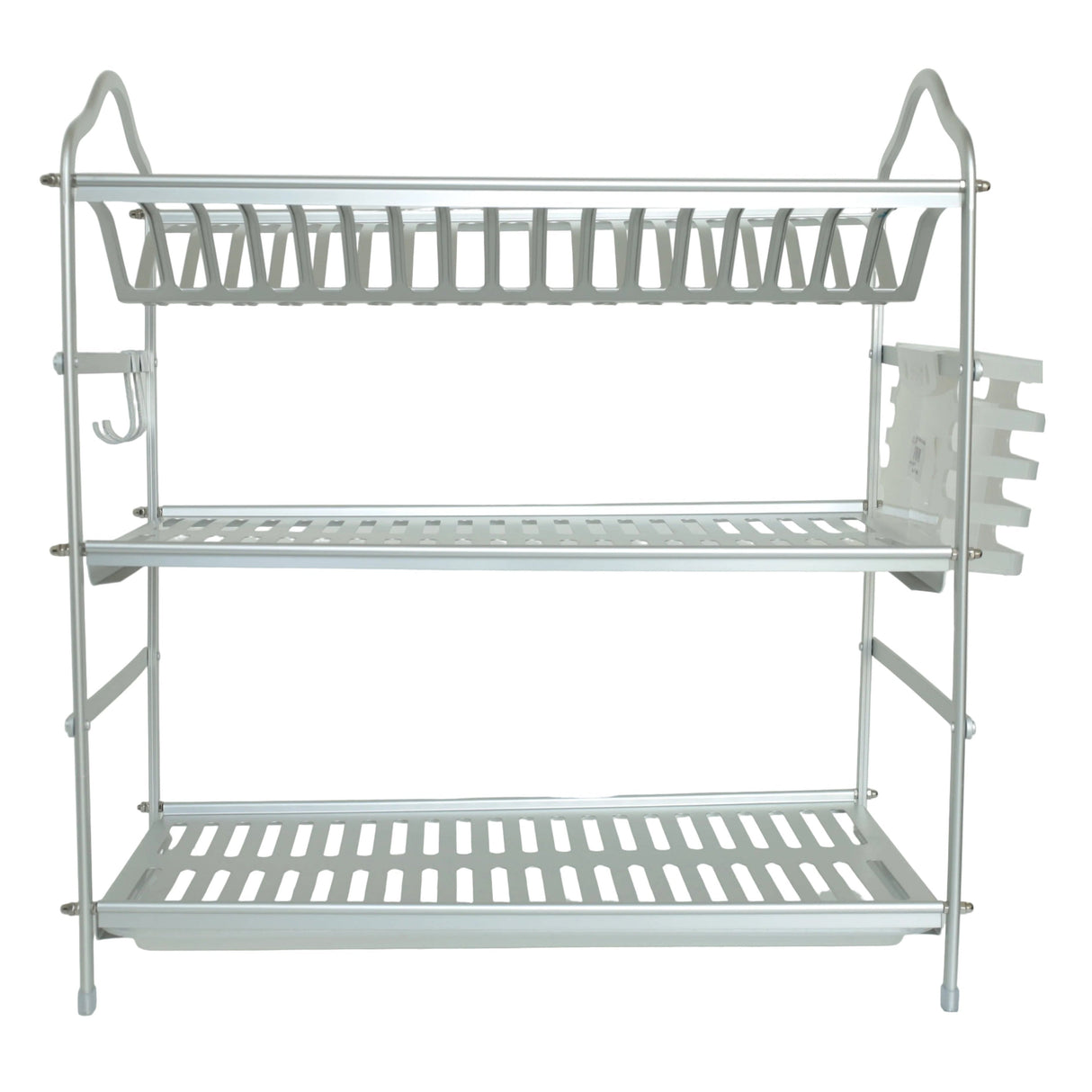 Dish Drying Rack 3 Tier with Cutlery Holder Aluminum at Zubaidas Homestore Pakistan