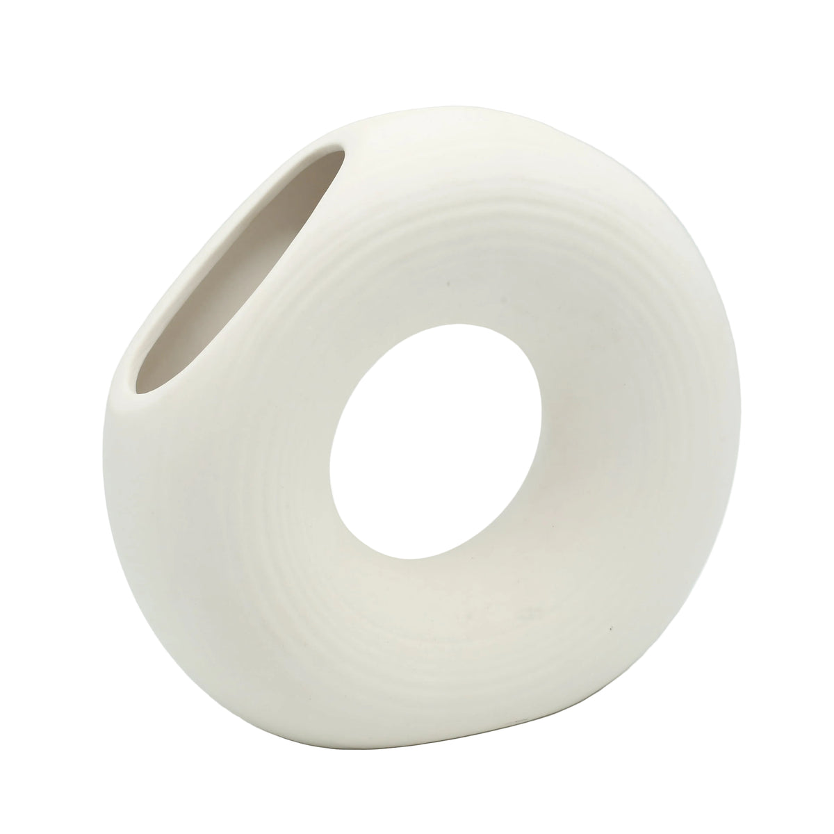 Donut Hollow Ceramic Decorative Vase at Zubaidas Homestore - House of Largest Collection Of Decor In Pakistan