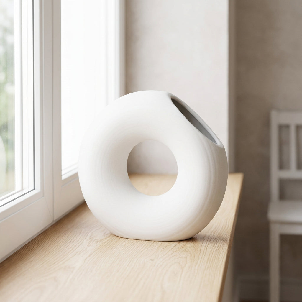 Donut Hollow Ceramic Decorative Vase at Zubaidas Homestore