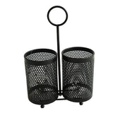 Dual Cup Black Spoon Holder Perforated Design at Zubaidas Homestore Best for Home Shopping