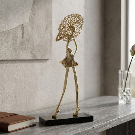 Elegance Lady Figurine Golden at Zubaidas Homestore