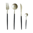 Elegant 4 Pieces Cutlery Set Silver and Black Zubaidas Homestore Pakistan
