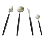 Elegant 4 Pieces Cutlery Set Silver and Black Zubaidas Homestore Best for Home Shopping