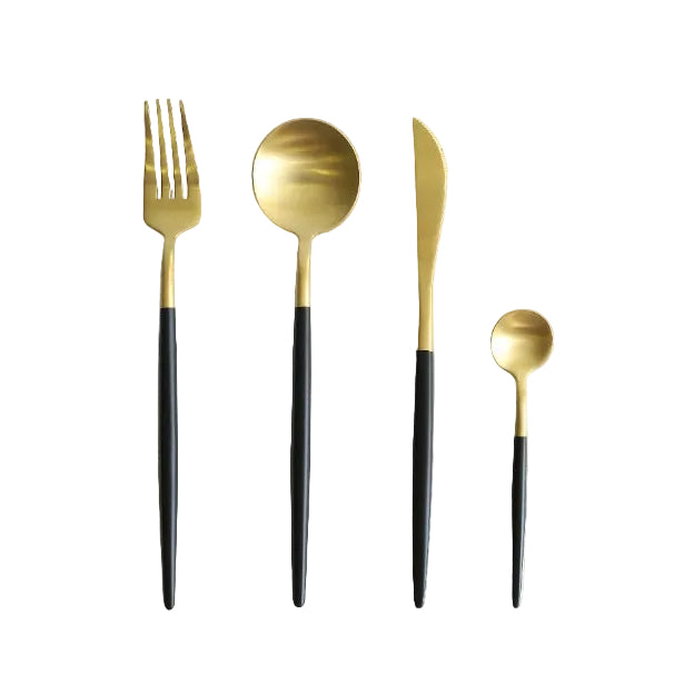 Elegant 4 Pieces Luxury Cutlery Set Black Zubaidas Homestore Pakistan
