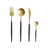 Elegant 4 Pieces Luxury Cutlery Set Black Zubaidas Homestore Pakistan