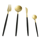 Elegant 4 Pieces Luxury Cutlery Set Black Zubaidas Homestore Best for home Shopping