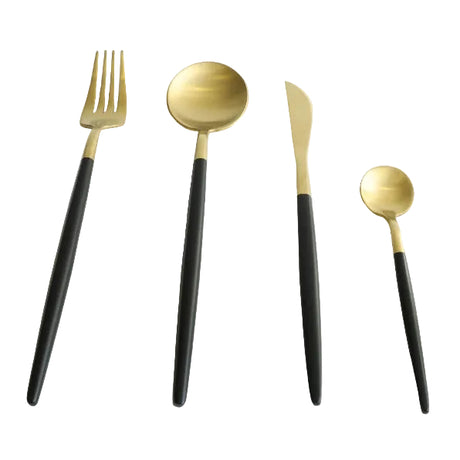 Elegant 4 Pieces Luxury Cutlery Set Black Zubaidas Homestore Best for home Shopping