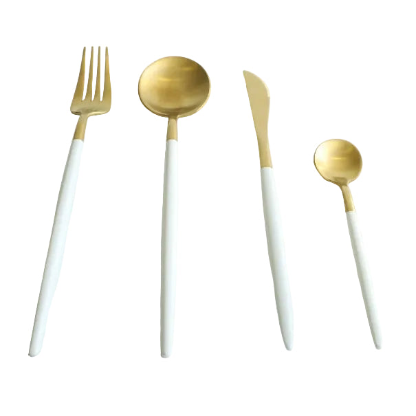Elegant 4 Pieces Luxury Cutlery Set White Zubaidas Homestore Best for home Shopping