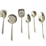 Elegant 6pcs Half Dot Stainless Steel Serving Spoon Set  at Zubaidas Homestore Best for Home Shopping