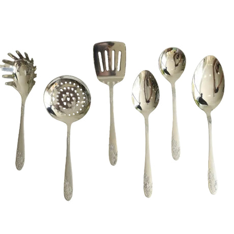 Elegant 6pcs Stainless Steel 18/10 Serving Spoon Set  at Zubaidas Homestore best for home shopping