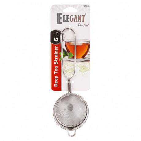 Elegant Deep Strainer 6cm Stainless Steel at Zubaidas Homestore