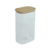 Elegant Glass Storage Jar with Bamboo Lid at Zubaidas Homestore Best for Home Shopping Pakistan