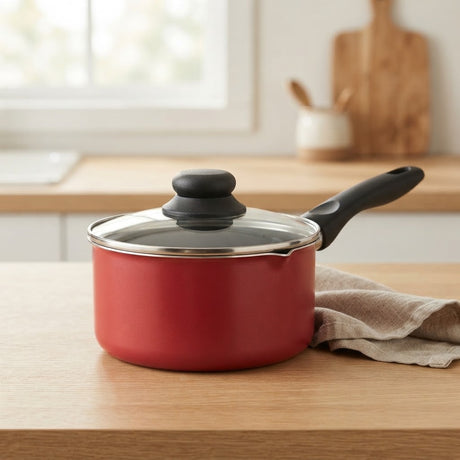 Elegant Non Stick Servo Sauce Pan with Lid 16cm at Zubaidas Homestore