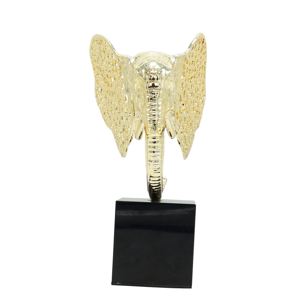 Elephant Head Sculptural Accent Golden at Zubaidas Homestore Pakistan