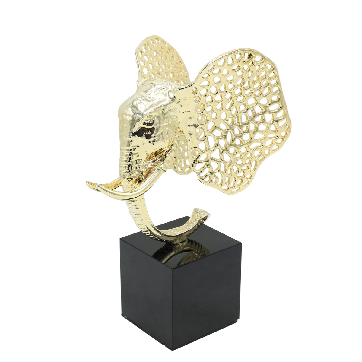 Elephant Head Sculptural Accent Golden at Zubaidas Homestore - The Largest Collection of Decor In Pakistan