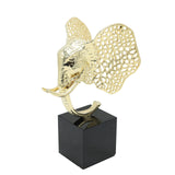 Elephant Head Sculptural Accent Golden at Zubaidas Homestore - The Largest Collection of Decor In Pakistan