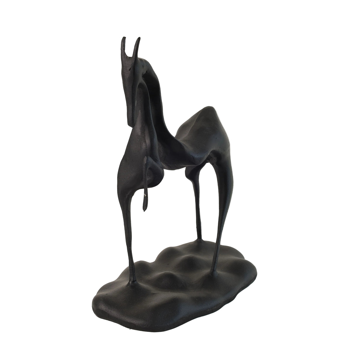Elongated Black Metal Horse Sculpture at Zubaidas Homestore - The Largest Collection of Decor In Pakistan