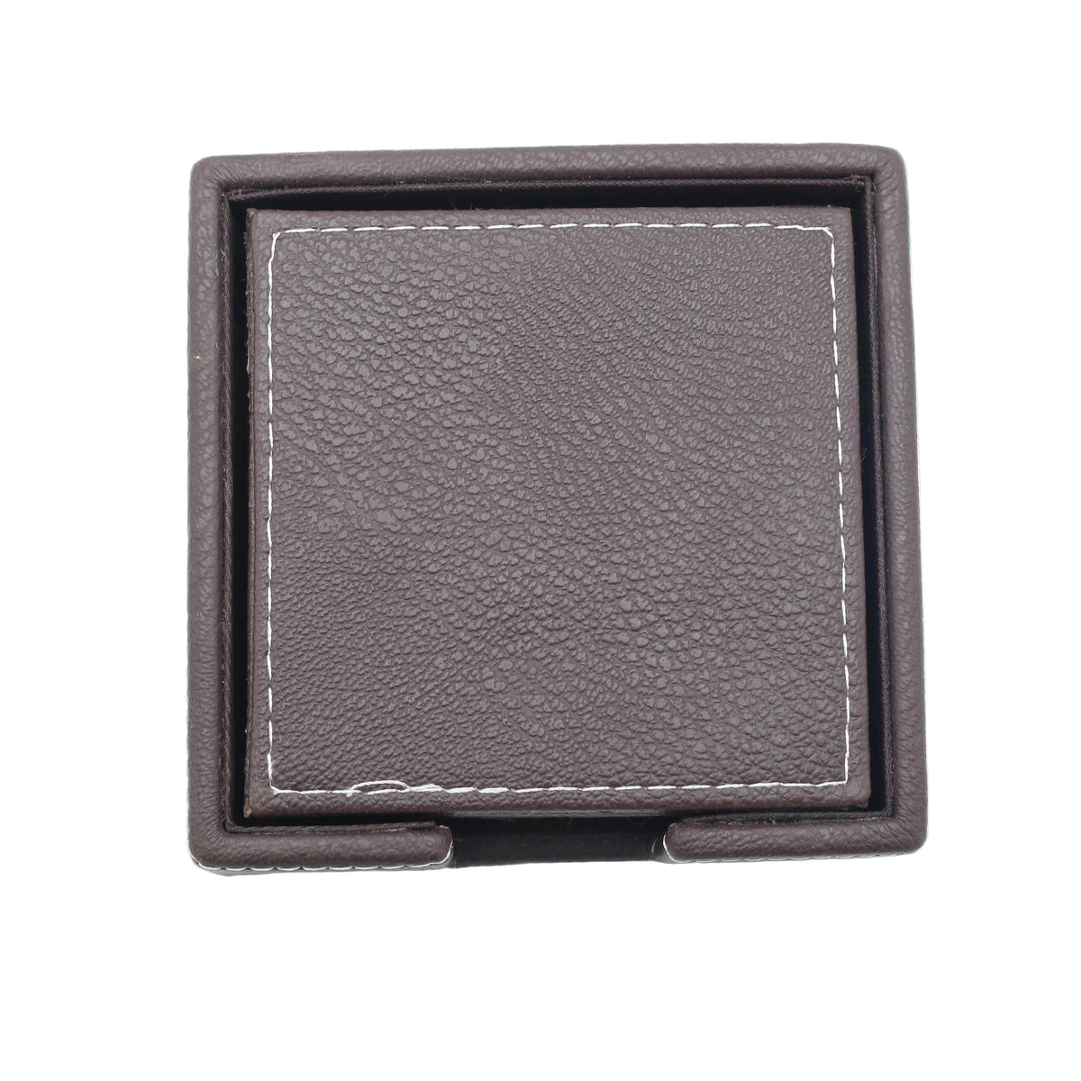 Faux Leather Textured Coaster 7 Pcs Set with Storage Holder at Zubaidas Best Online Homestore in Pakistan