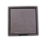 Faux Leather Textured Coaster 7 Pcs Set with Storage Holder at Zubaidas Best Online Homestore in Pakistan