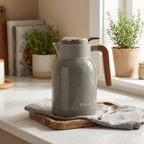 Feenik Insulated Thermos 1.5 liters with Wood Handle at Zubaidas Homestore Pakistan