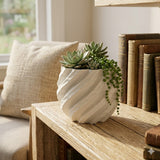Ferm Living Moire Vase 3D Ribbed Ceramic Design at zubaidas Homestore Best for Home Home Shopping
