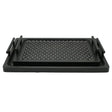 Fiber Rectangular Serving Tray with Handles 2 Pieces Set Black at Zubaidas Homestore 