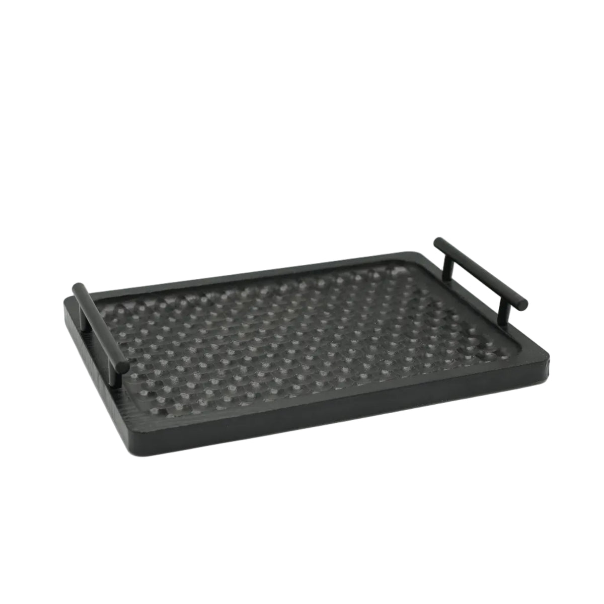 Fiber Rectangular Serving Tray with Handles 2 Pieces Set Black at Zubaidas Homestore. Best Online Homestore in Pakistan