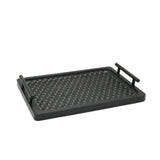 Fiber Rectangular Serving Tray with Handles 2 Pieces Set Black at Zubaidas Homestore. Best Online Homestore in Pakistan