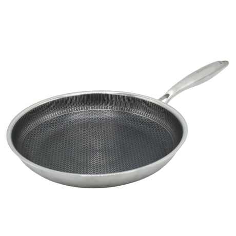 Flanek Stainless Steel Honeycomb Pattern Fry Pan 30cm at Zubaidas Homestore Pakistan