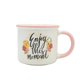 Floral Cursive Quotes Ceramic Coffee Mug 320ml at Zubaidas Homestore Pakistan