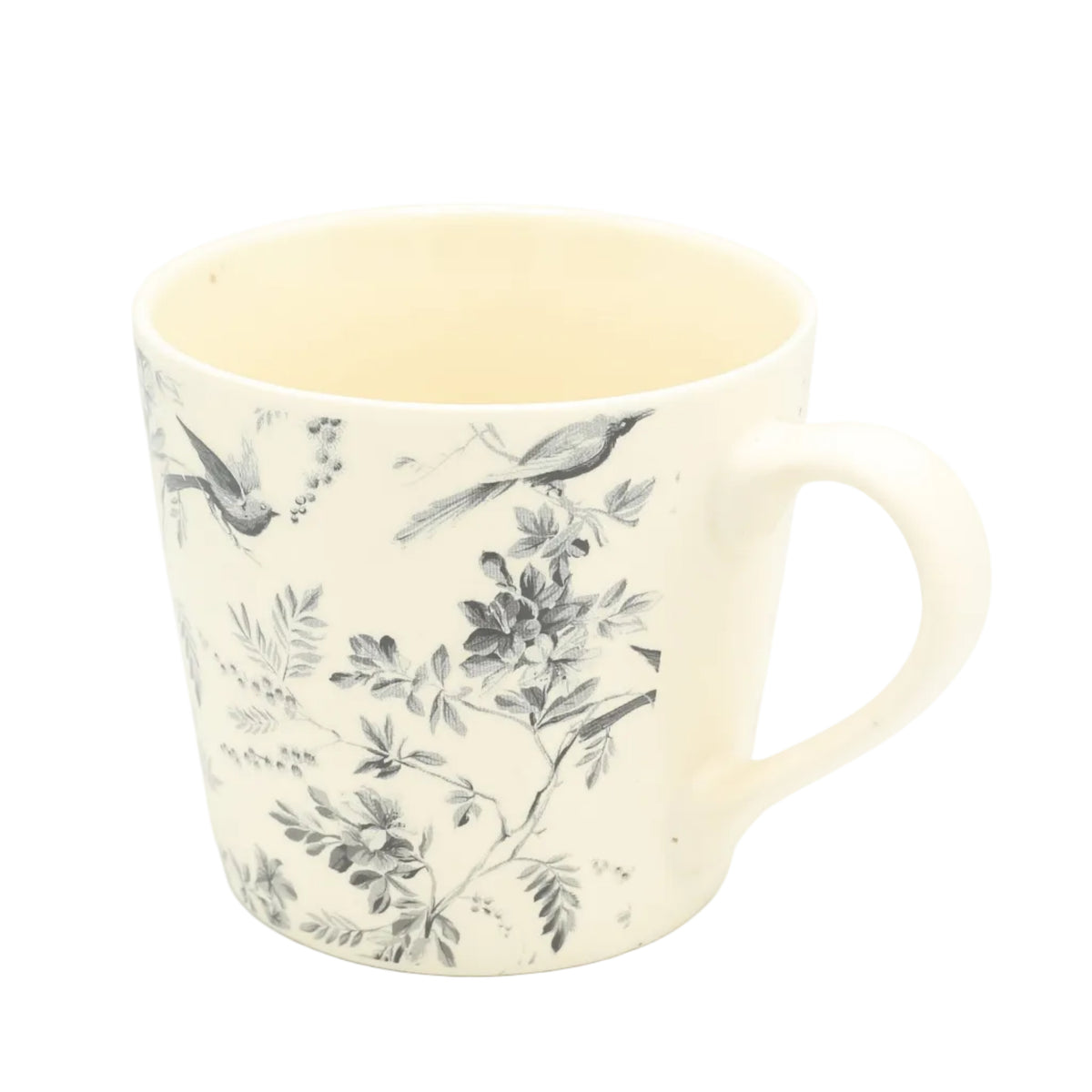 Floral Pattern Ceramic Coffee Mug Grey And White 440ml at Zubaidas Homestore Pakistan
