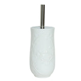Floral Relief Ceramic Toilet Brush and Holder Set at Zubaidas Most Trusted Homestore in Pakistan