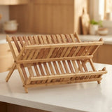 Foldable Bamboo Dish Drying Rack at Zubaidas Homestore 