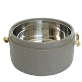 Forever Gold Quilted Grey Hot Pot Set With Gold Handles 3pcs at Zubaidas Homestore Online Pakistan