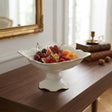 Fruit Bowl With Scalloped Gold Rim White and Gold at Zubaidas Homestore Pakistan