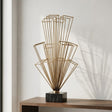 Geometric Brass Showpiece Sculpture at Zubaidas Homestore
