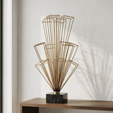 Geometric Brass Showpiece Sculpture at Zubaidas Homestore